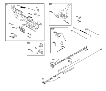 Controls Group Diagram and Parts List for 543477-3324-H7 400000 - 699999 Briggs and Stratton Engine